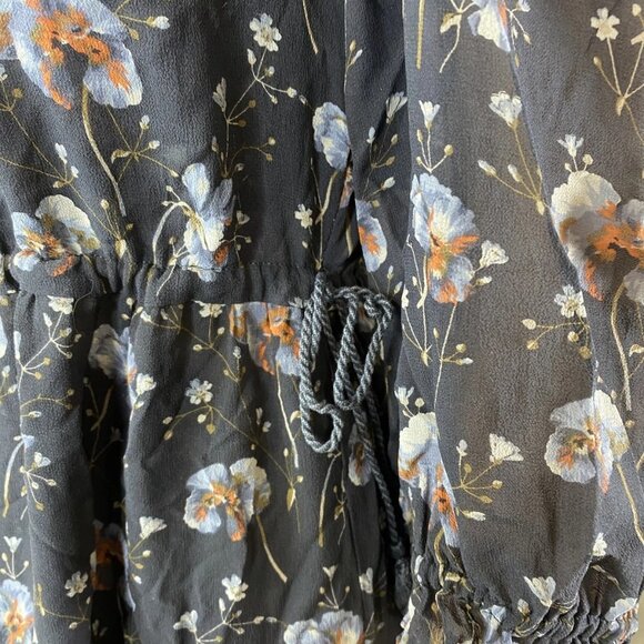 NEW ULLA JOHNSON Women's Abri Tiered Silk Mini Dress Navy Floral Size 2 - Picture 12 of 15